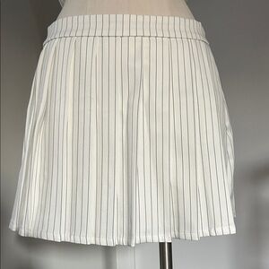 AKIRA White Pinstripe Mini Skirt
